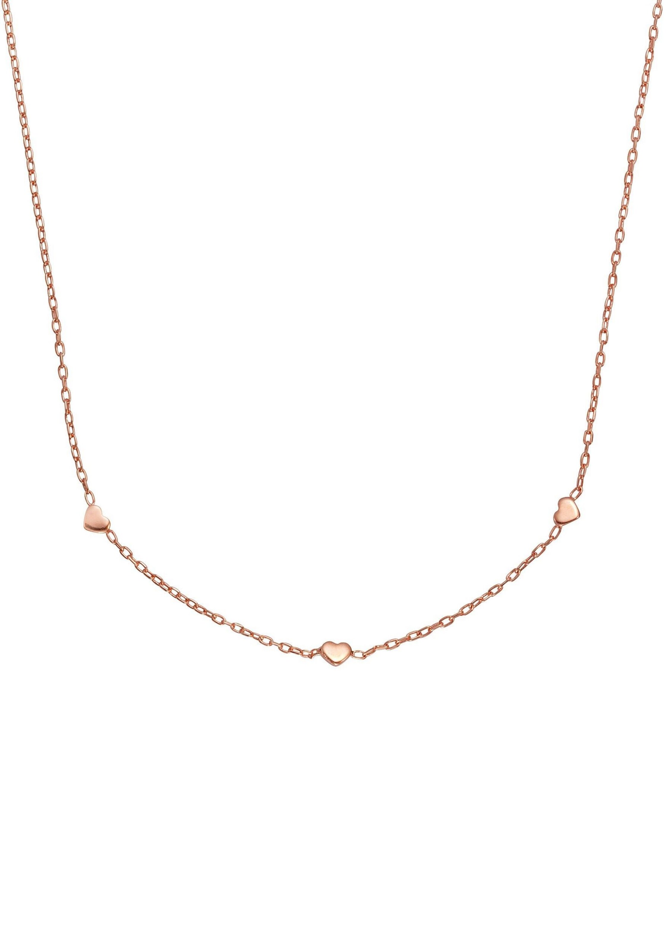 FIRETTI Kette 'Herzen' in Gold: Vorderseite