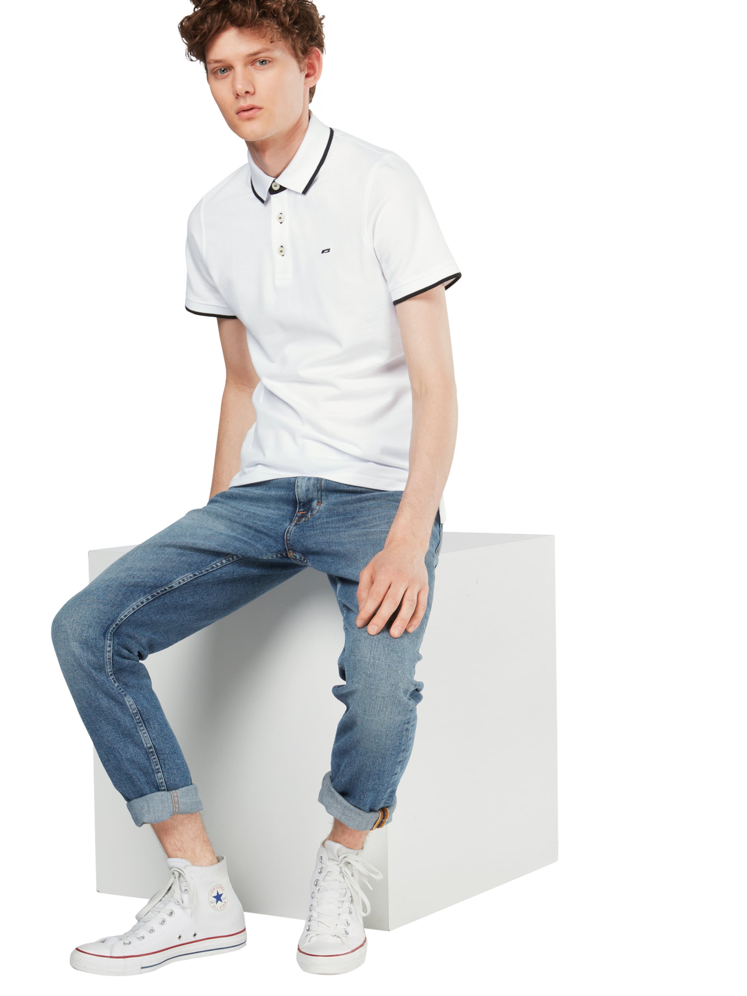 JACK & JONES Tričko 'JJPaulos' - Biela