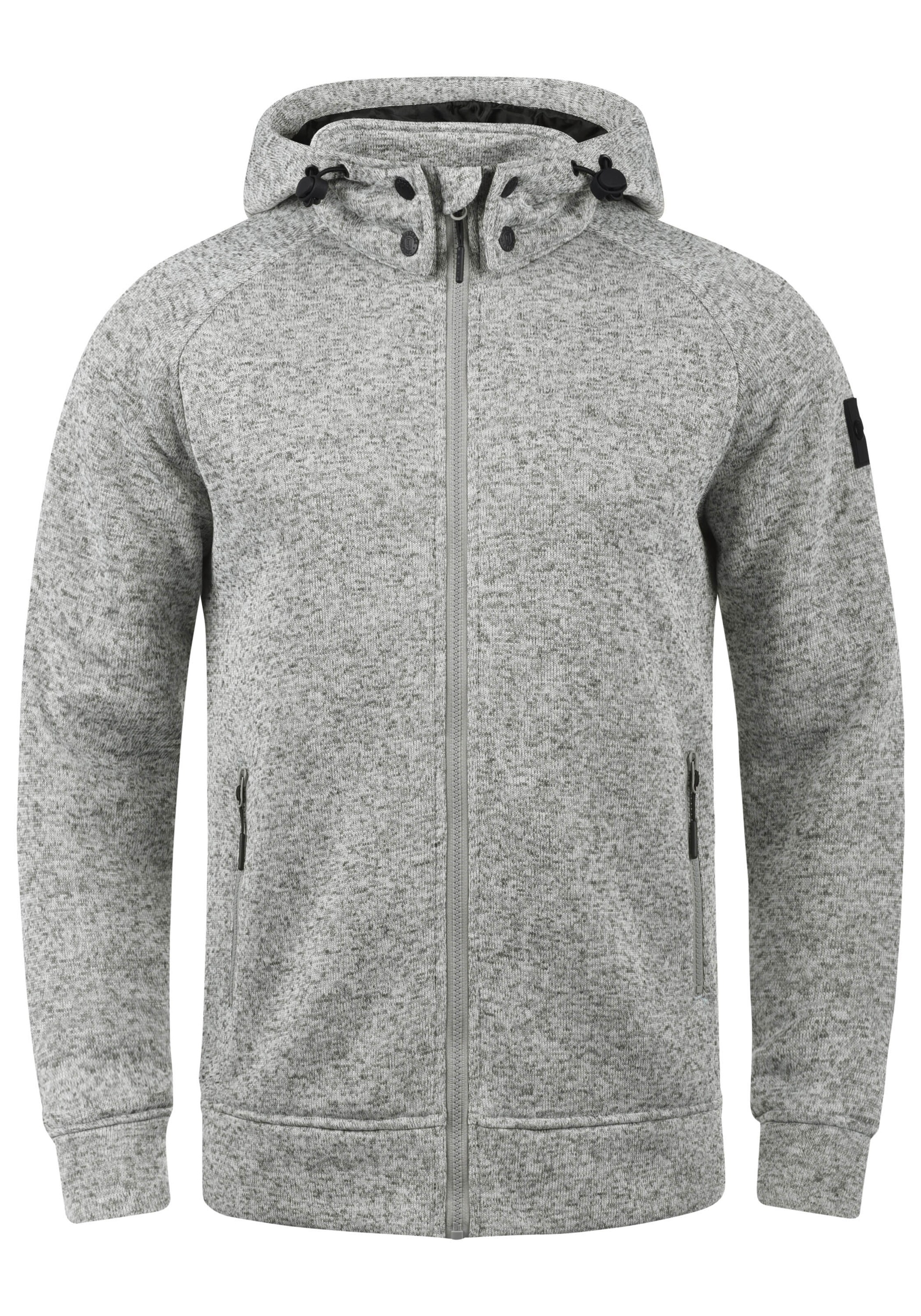 INDICODE JEANS Kapuzensweatjacke 'Chillingworth' in Grau: Vorderseite