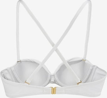 LASCANA - Bandeau Bikini en blanco