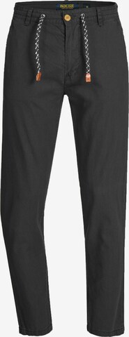 Regular Pantalon 'Veneto' INDICODE JEANS en noir : devant