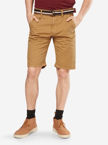 INDICODE JEANS Regular Chino-Shorts 'Royce' in Braun: predná strana