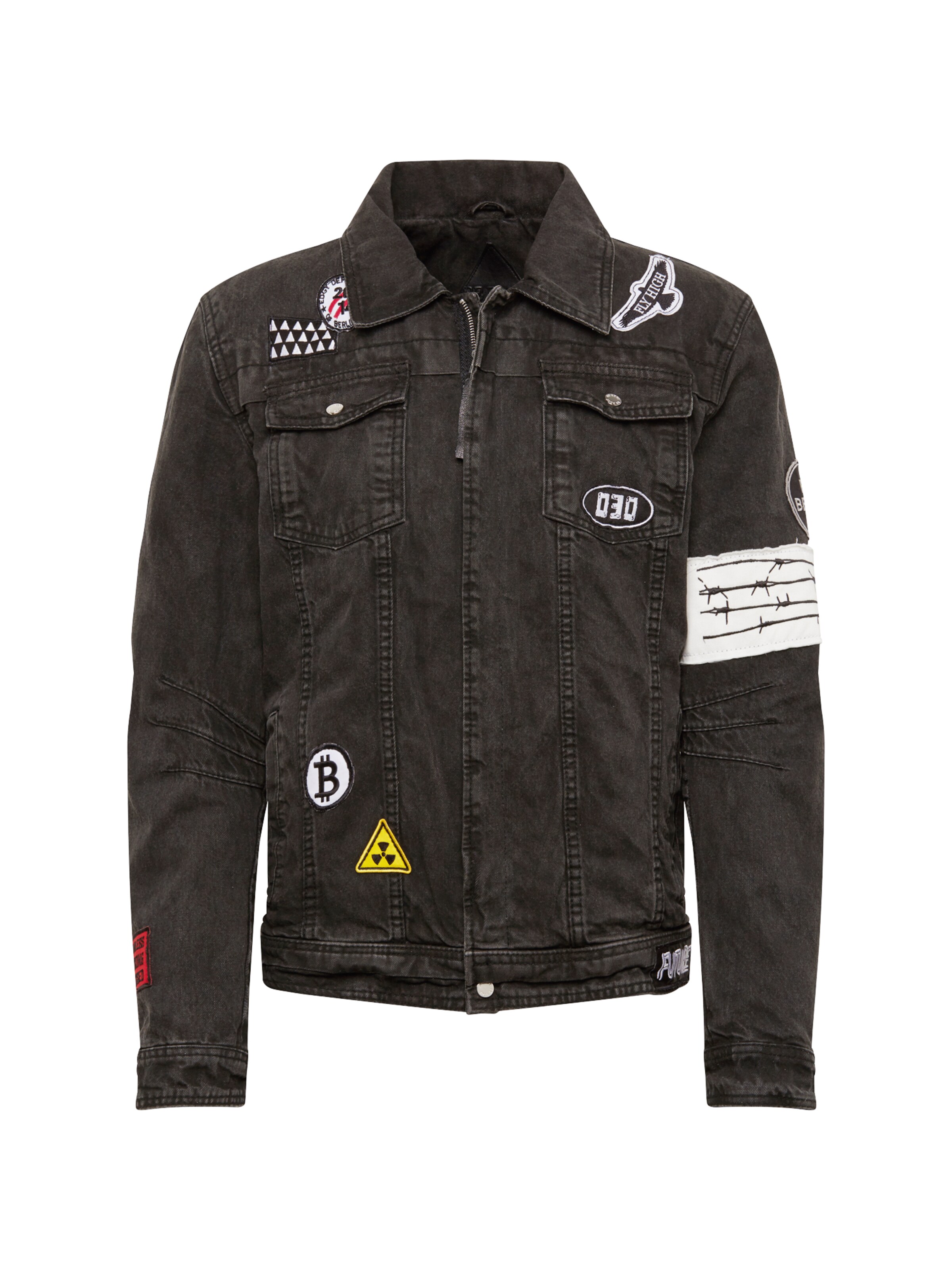 BE EDGY - Tussenjas 'BEdusty D' in de kleur Black denim