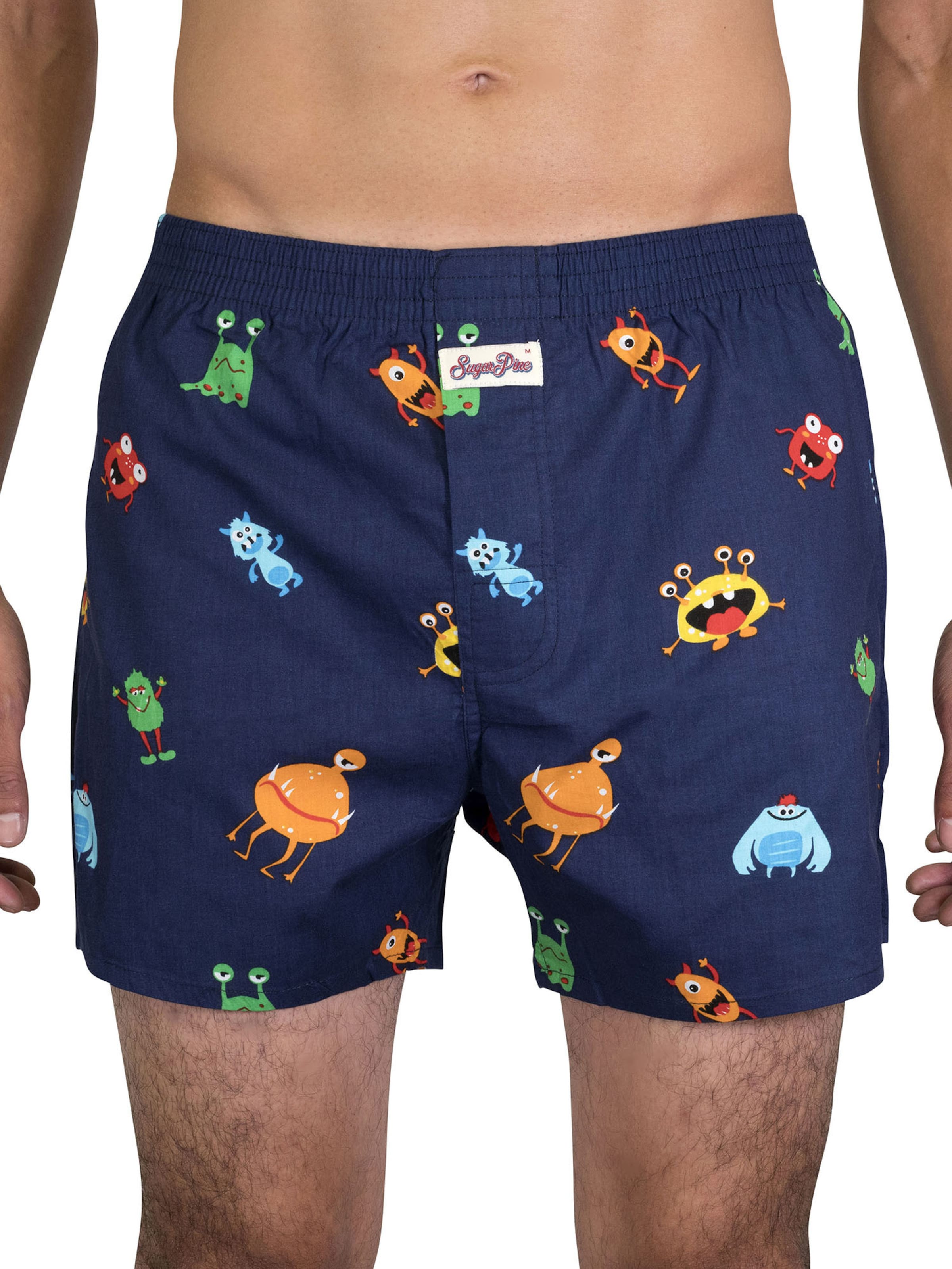Sugar Pine Boxer shorts ' Monster ' in Blue: front