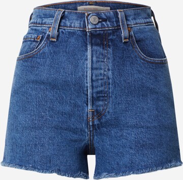 zils LEVI'S ® Džinsi 'Ribcage Short': no priekšpuses