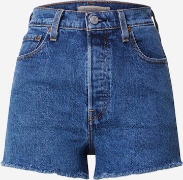 zils LEVI'S ® Džinsi 'Ribcage Short': no priekšpuses