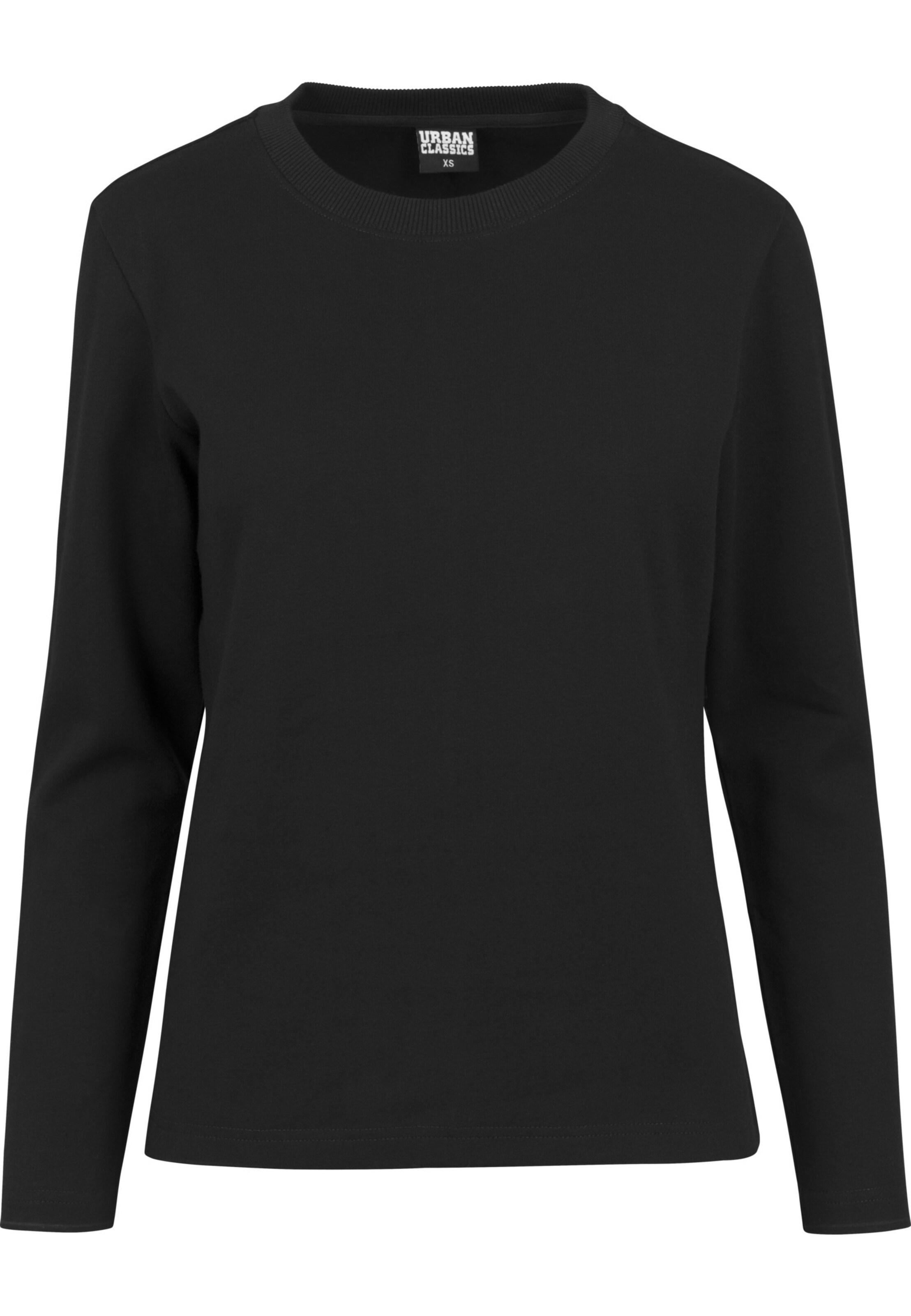 Urban Classics Sweatshirt 'Athletic' in Zwart: voorkant