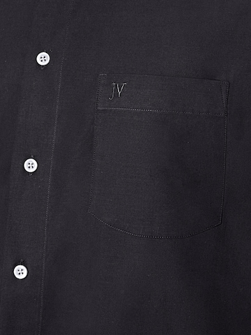 Jan Vanderstorm Comfort fit Button Up Shirt 'Meino' in Black