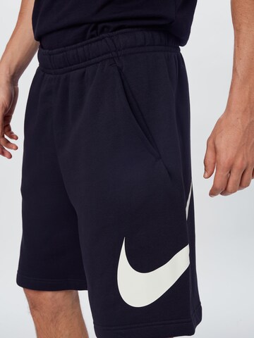 Nike Sportswear Regular Trousers 'Club' in Black