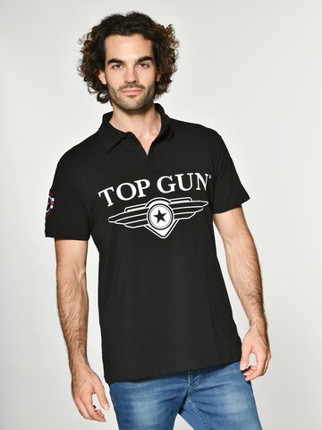 TOP GUN Shirt ' Moon ' in Zwart: voorkant