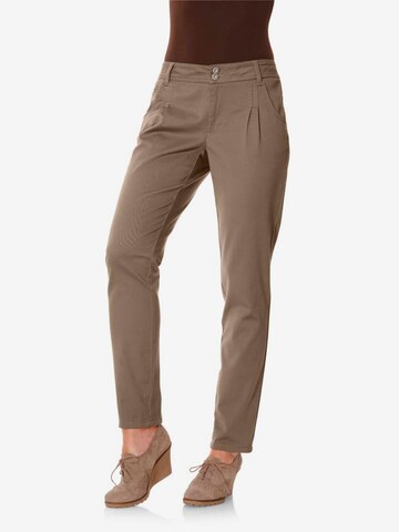 heine Normalny krój Spodnie 'Linea Tesini' w kolorze beżowy: przód