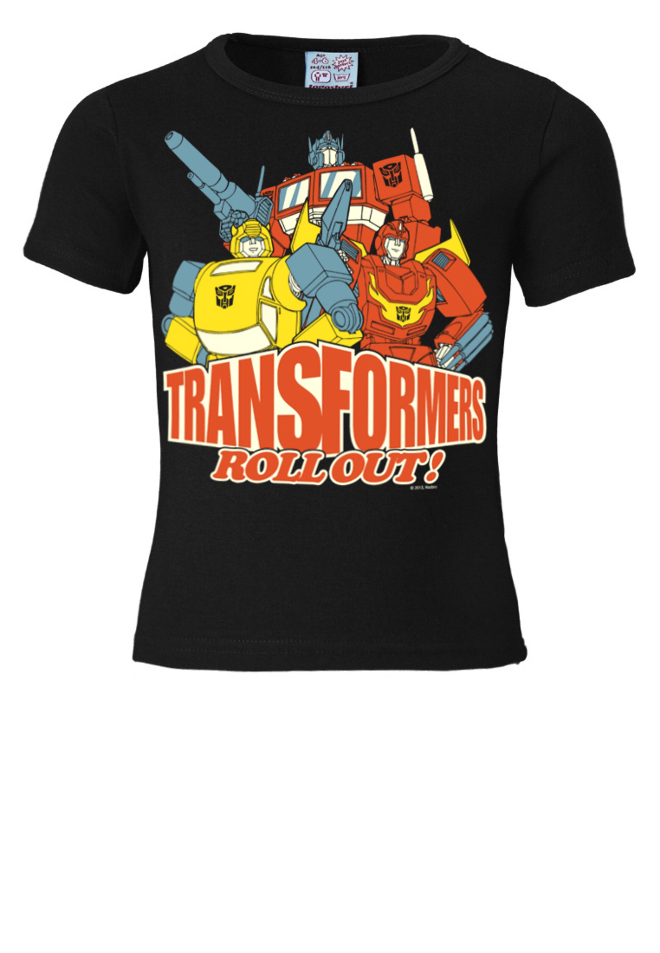 LOGOSHIRT T-Shirt 'Transformers' in Schwarz: Vorderseite