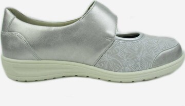 SOLIDUS Ballet Flats with Strap in Silver