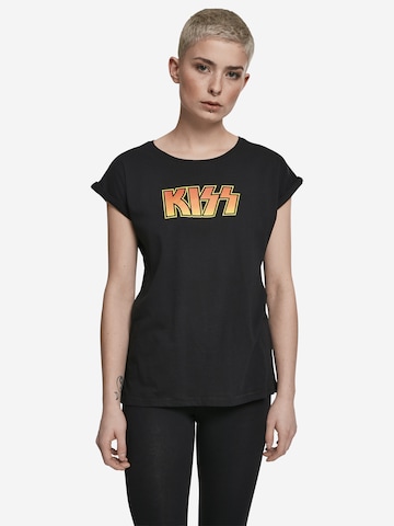 Merchcode T-shirt 'Kiss' i svart: framsida