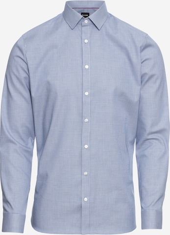 OLYMP Slim fit Business Shirt 'No. 6 Faux' in Blue: front