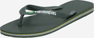 Flip-flops 'BRASIL' de la HAVAIANAS pe verde: față