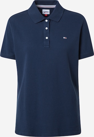 Tommy Jeans Poloshirt in Blau: front
