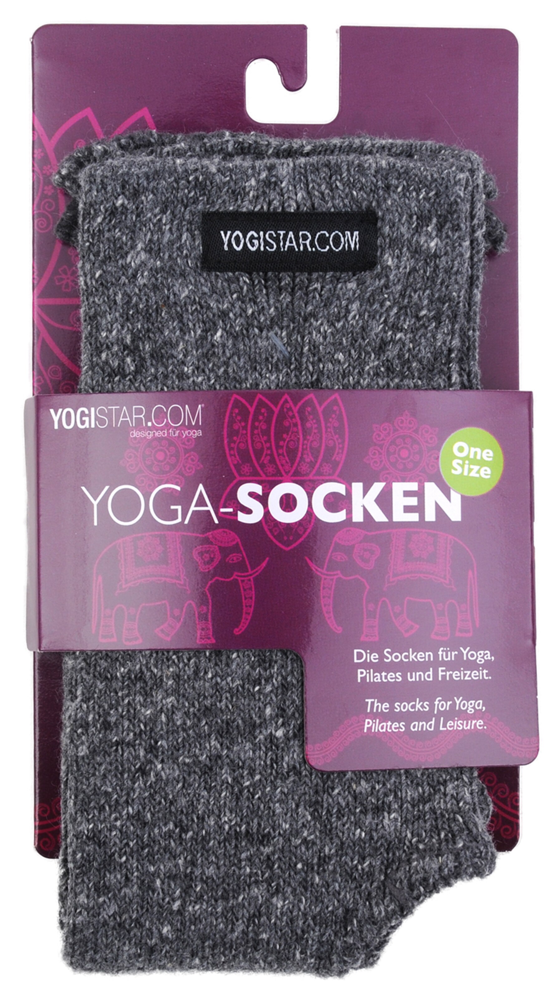YOGISTAR.COM - Yoga-socken in graphit