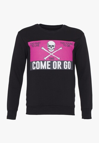 Sweat-shirt PLUS EIGHTEEN en noir : devant