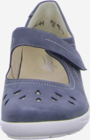 SEMLER Ballet Flats with Strap in Blue