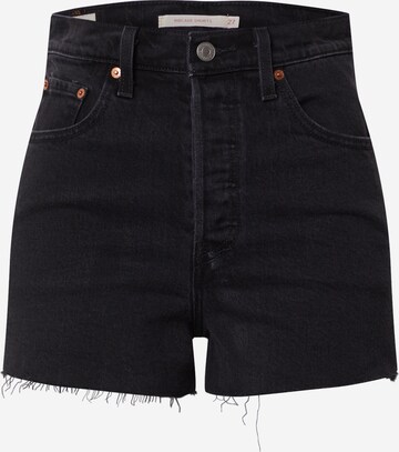 LEVI'S ® Regular Jeans 'Ribcage Short' in Black: front