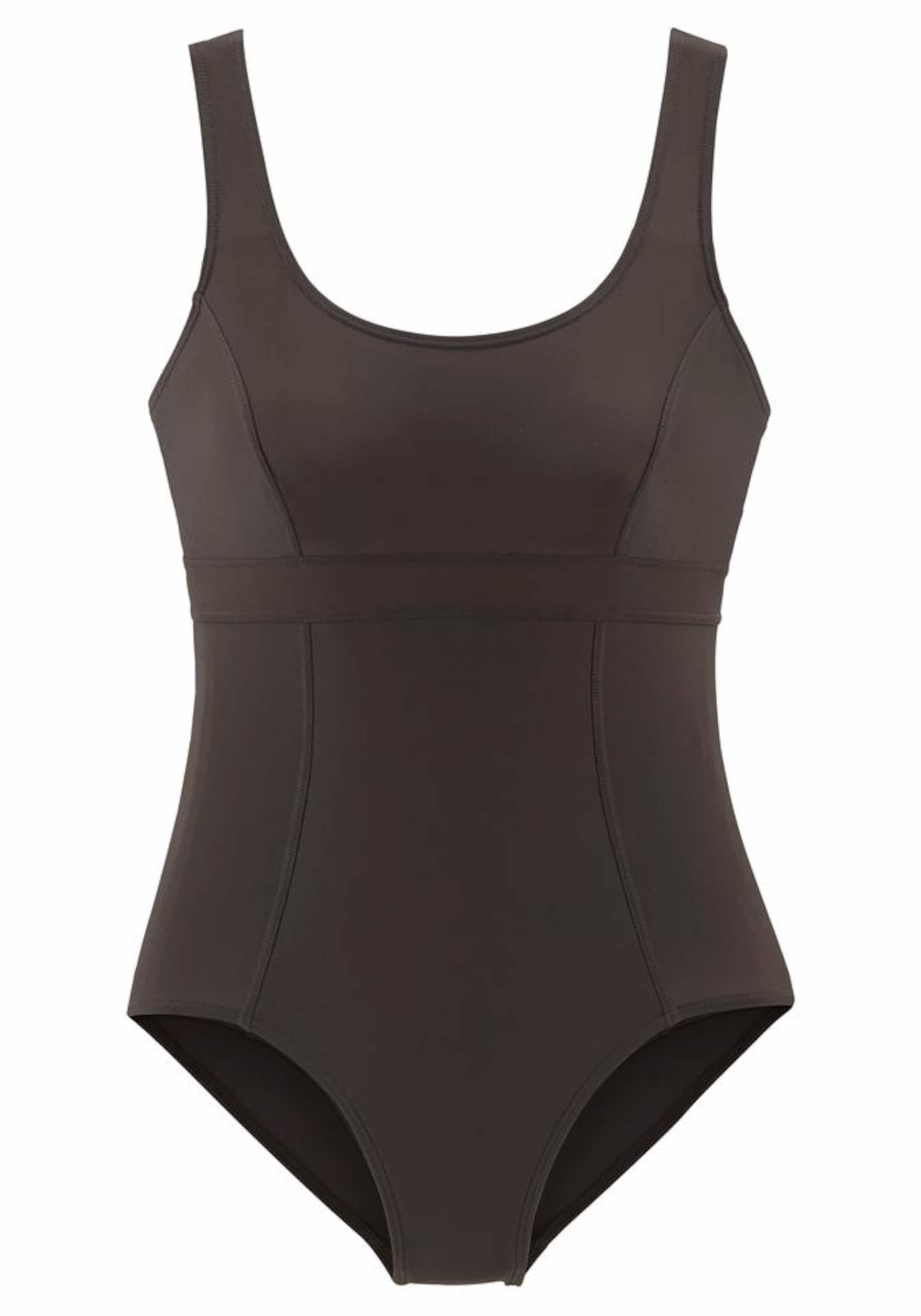 LASCANA - Fato de banho modelador em castanho: frente