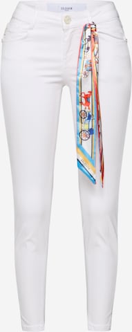 Goldgarn Skinny Jeans 'JUNGBUSCH' in White: front