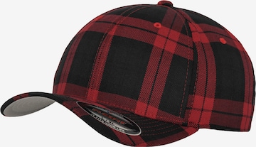 Flexfit Pet 'TARTAN PLAID' in Rood: voorkant