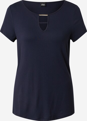 T-shirt s.Oliver BLACK LABEL en bleu : devant