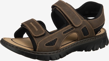 Rieker Hiking Sandals in Brown: front