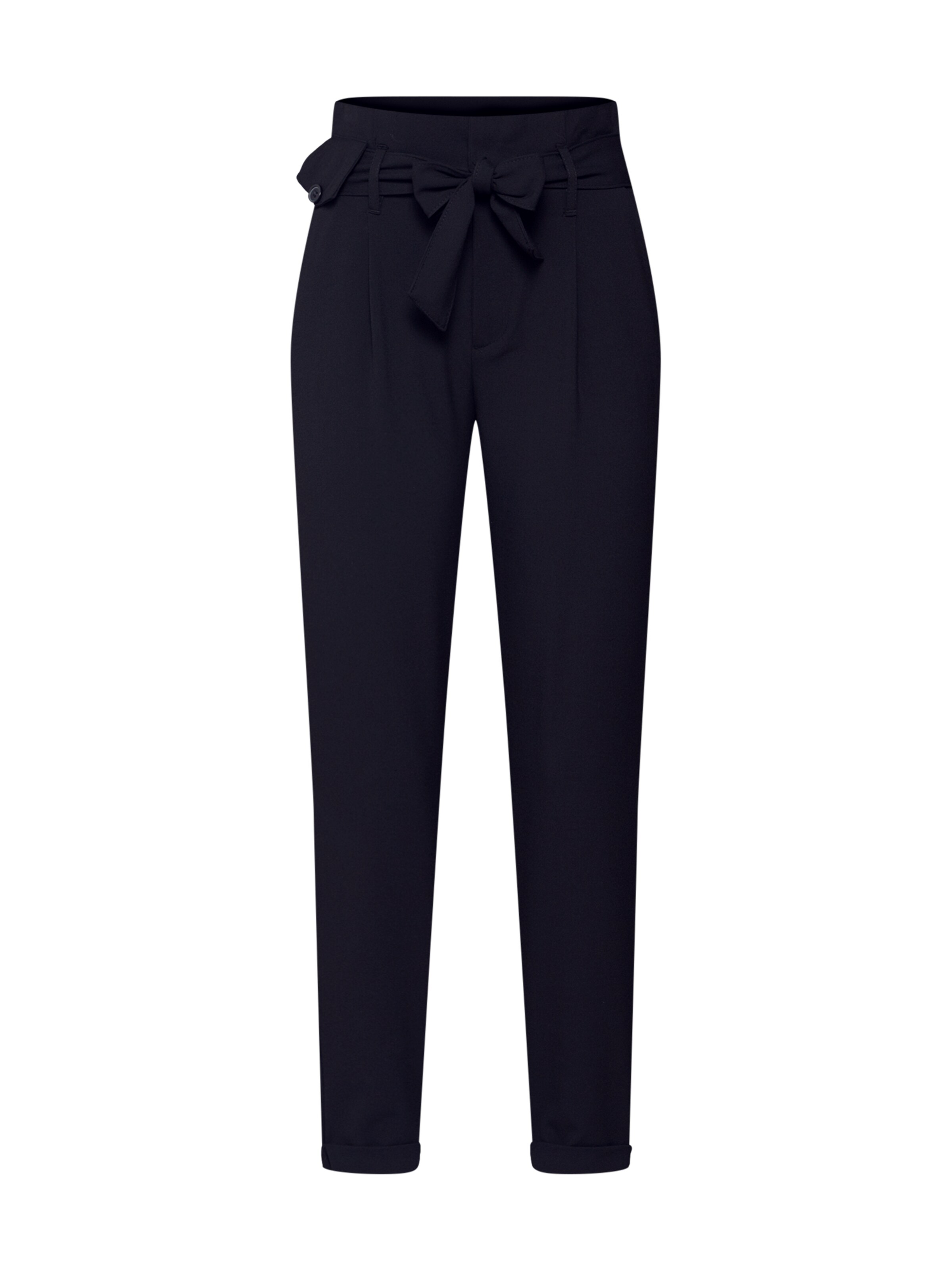 ONLY - Bandplooibroek 'ONLADA HW PAKERBACK PANT' in de kleur Zwart