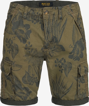 INDICODE JEANS Regular Cargo Pants 'Albert' in Green: front