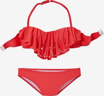 Bandeau Bikini BUFFALO en rouge : devant