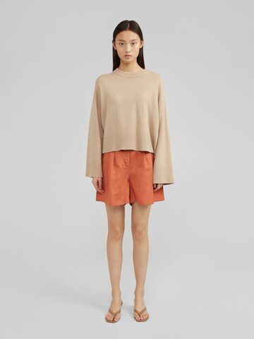 EDITED Wide Leg Shorts 'Fergie' in Braun