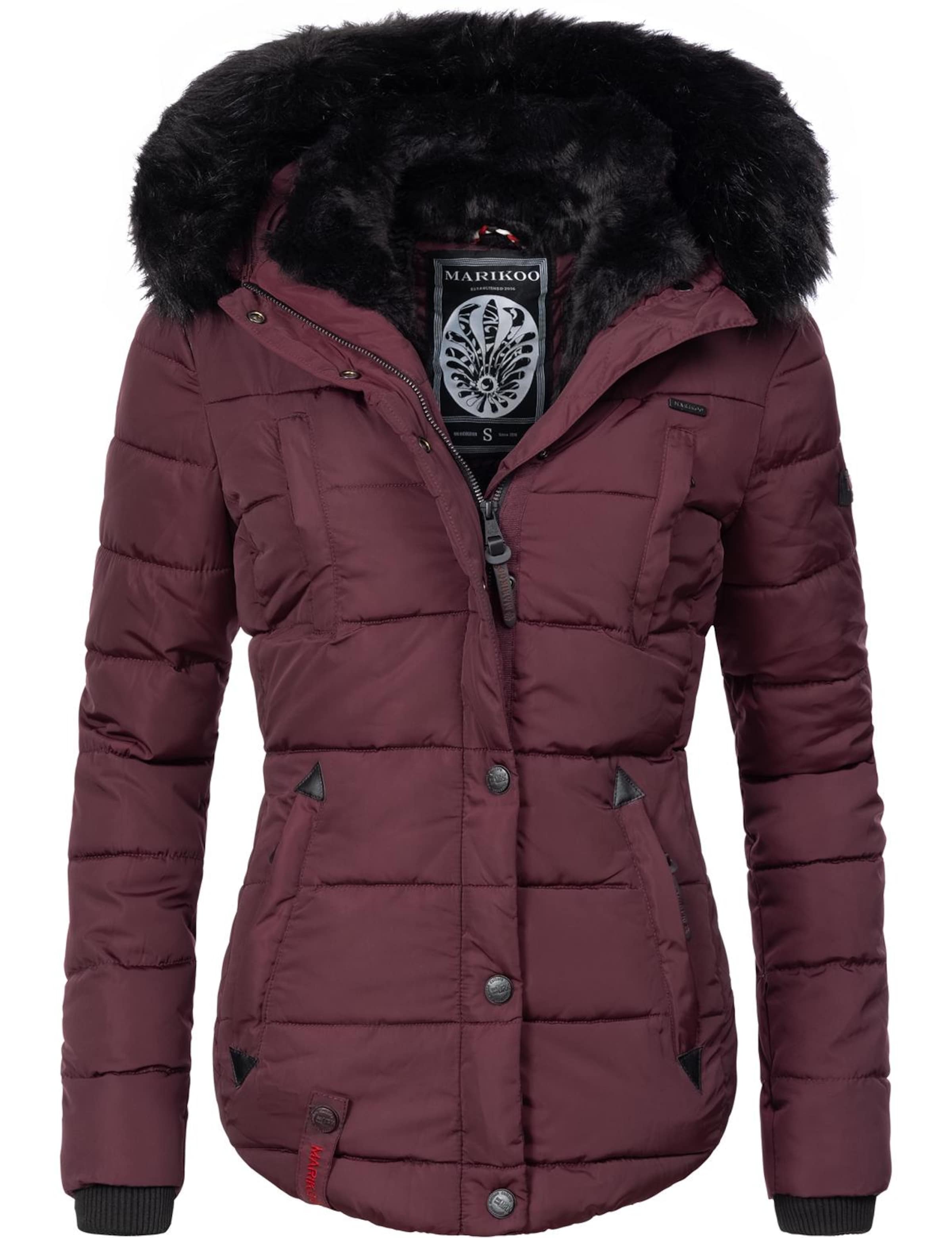 MARIKOO Зимняя куртка 'Lotusblüte' в Красный: спереди