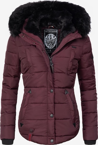 MARIKOO Winter jacket 'Lotusblüte' in Red: front