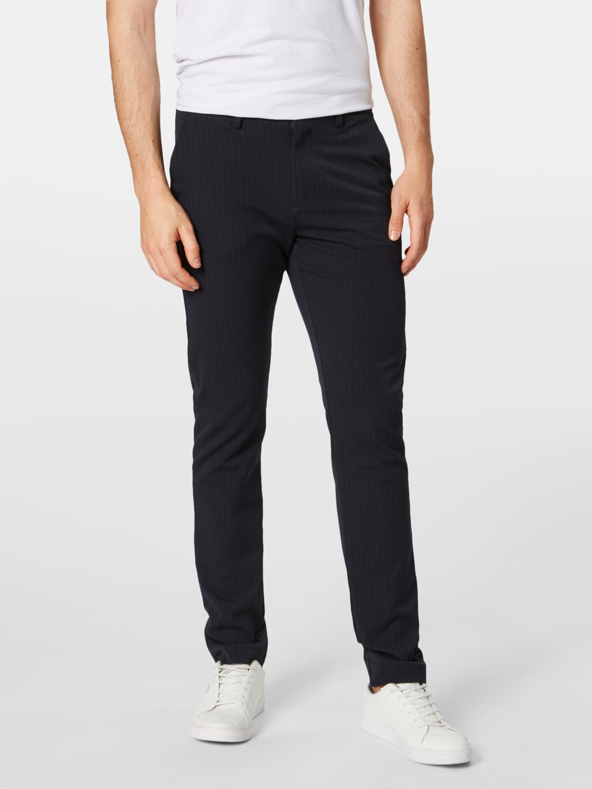 tengerészkék JACK & JONES Chino nadrág 'JJIMARCO JJCONNOR AKM 769 NAVY PIN NOOS': Elölnézet