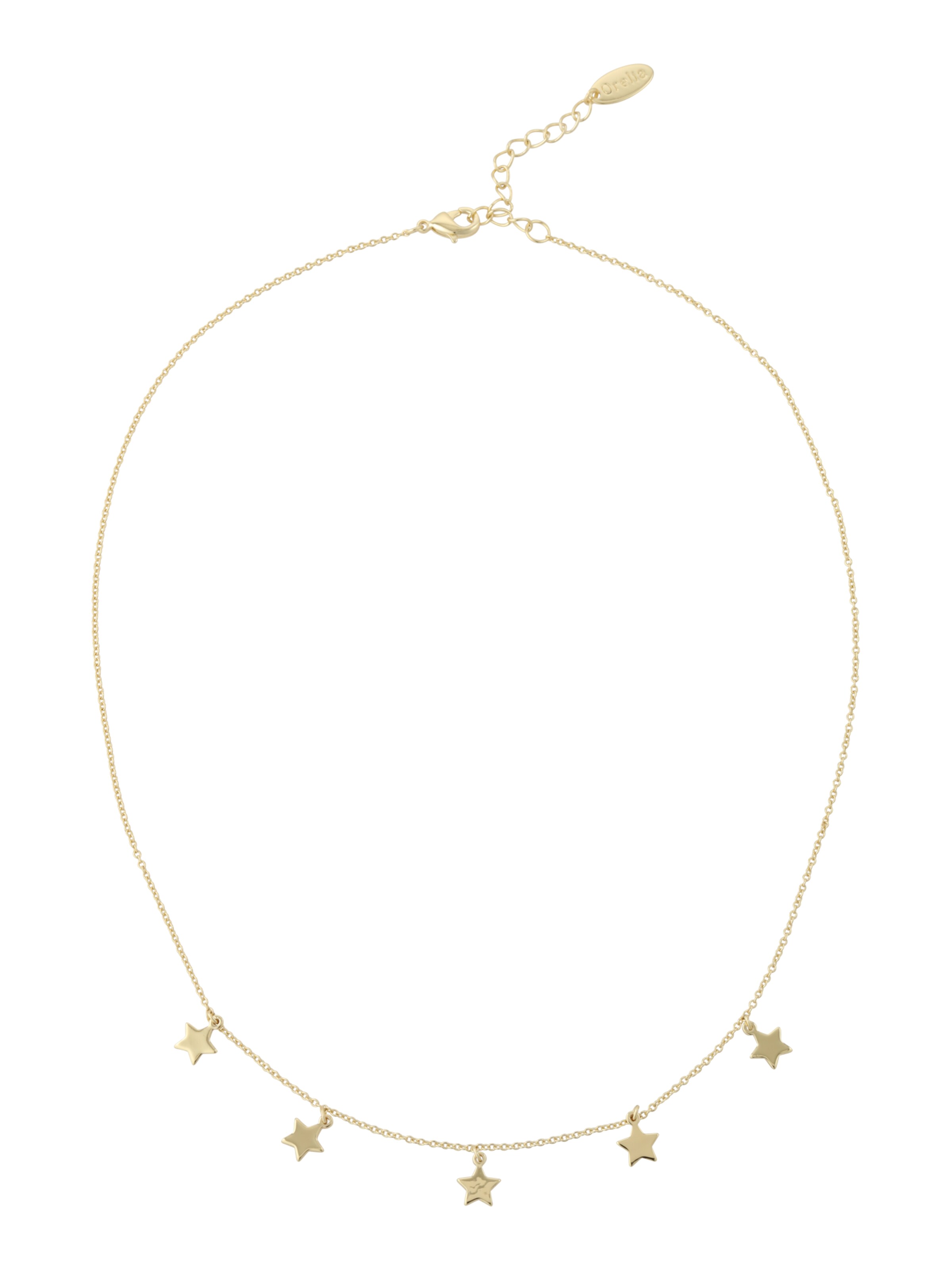 Orelia - Ketting 'Star Charm Multi Drop Short' in de kleur Goud