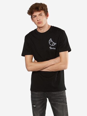 T-Shirt 'Paris' Mister Tee en noir : devant