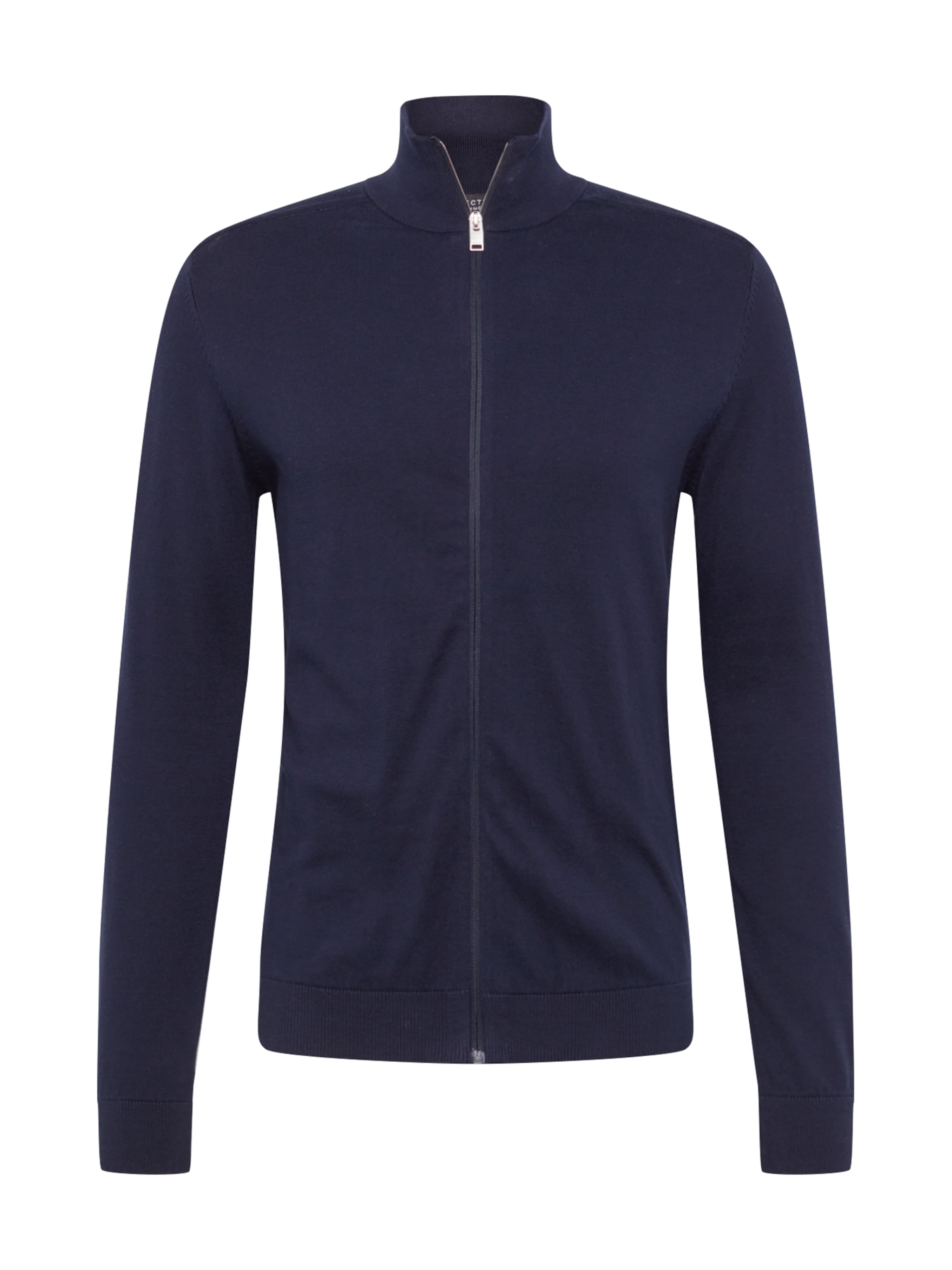 SELECTED Regular Fit Strickjacke 'Berg' in Blau: Vorderseite