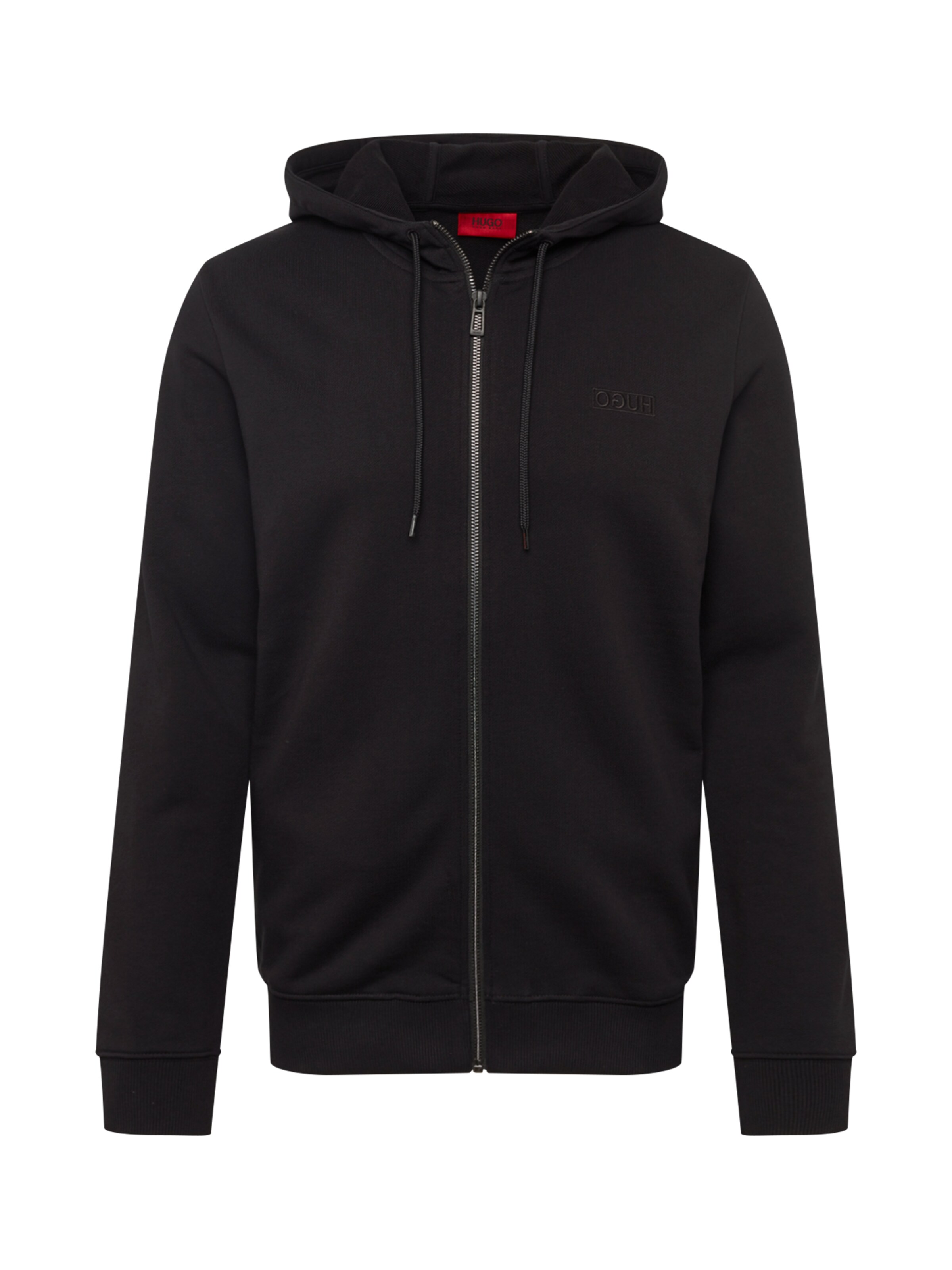 HUGO - Sweatvest 'Daple' in de kleur Zwart