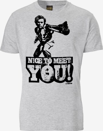 LOGOSHIRT T-Shirt NICE TO MEET YOU in Grau: predná strana