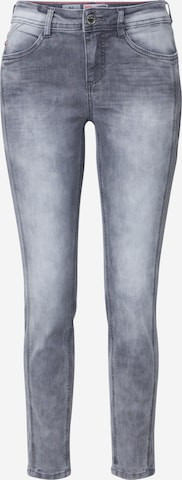 STREET ONE Slimfit Jeans 'York' in Grau: predná strana