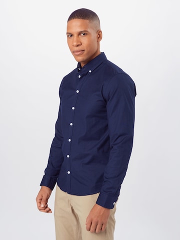 Casual Friday Regular fit Zakelijk overhemd 'Arthur' in Blauw: voorkant