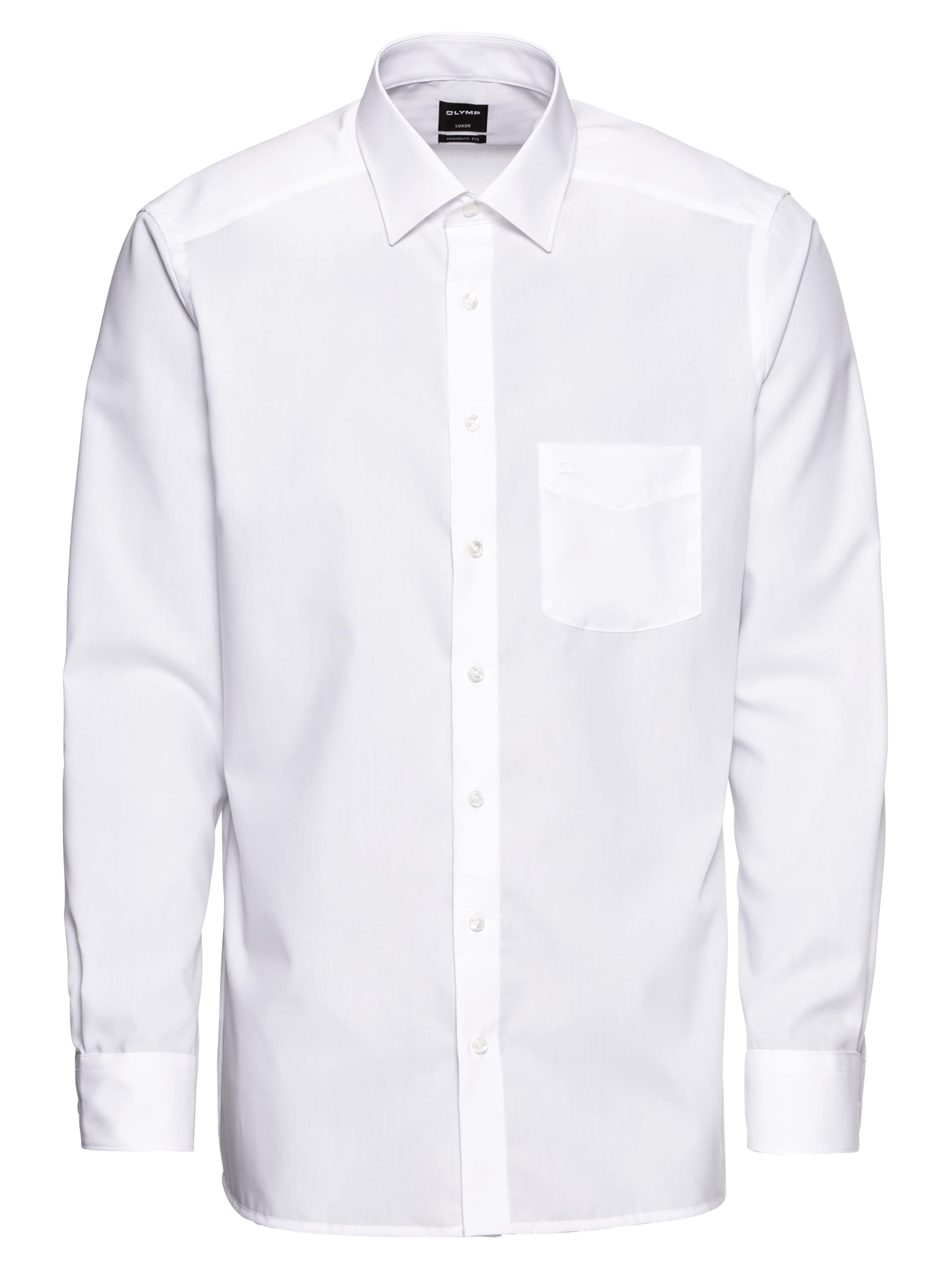 OLYMP Regular fit Button Up Shirt 'Luxor' in White: front