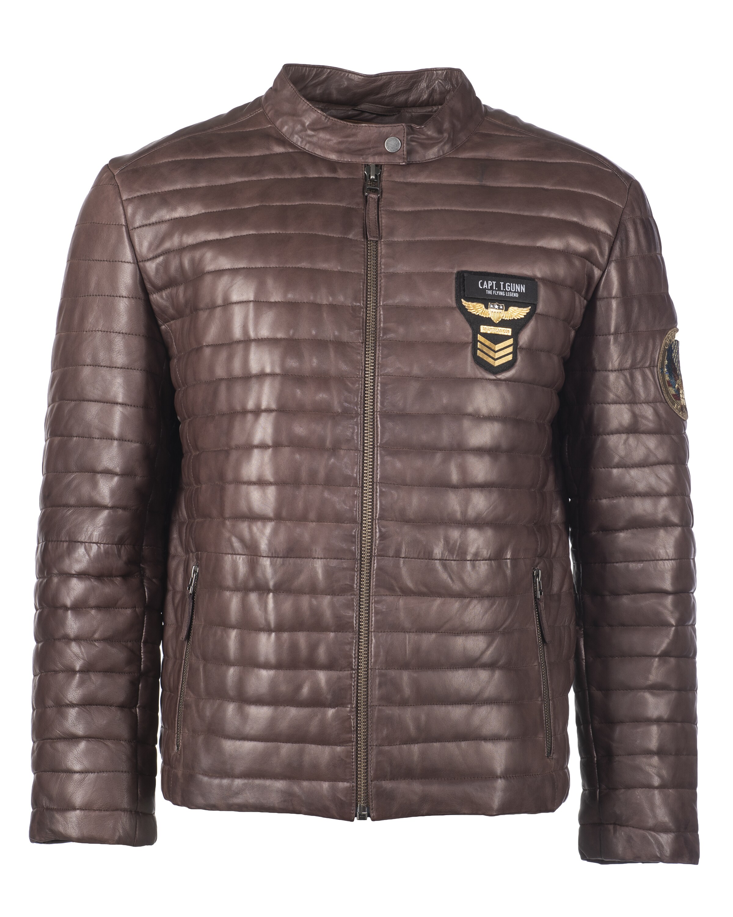 TOP GUN Between-season jacket ' TG-1002 ' in Brown: front
