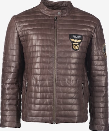 TOP GUN Between-Season Jacket ' TG-1002 ' in Brown: front