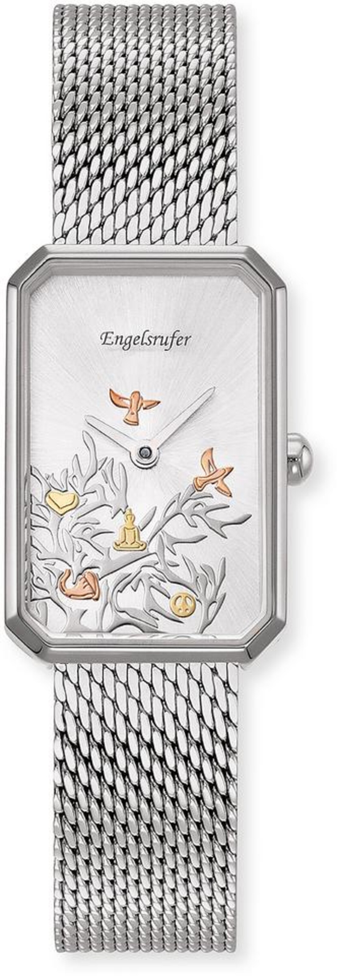 Engelsrufer Uhr in Silber: Vorderseite