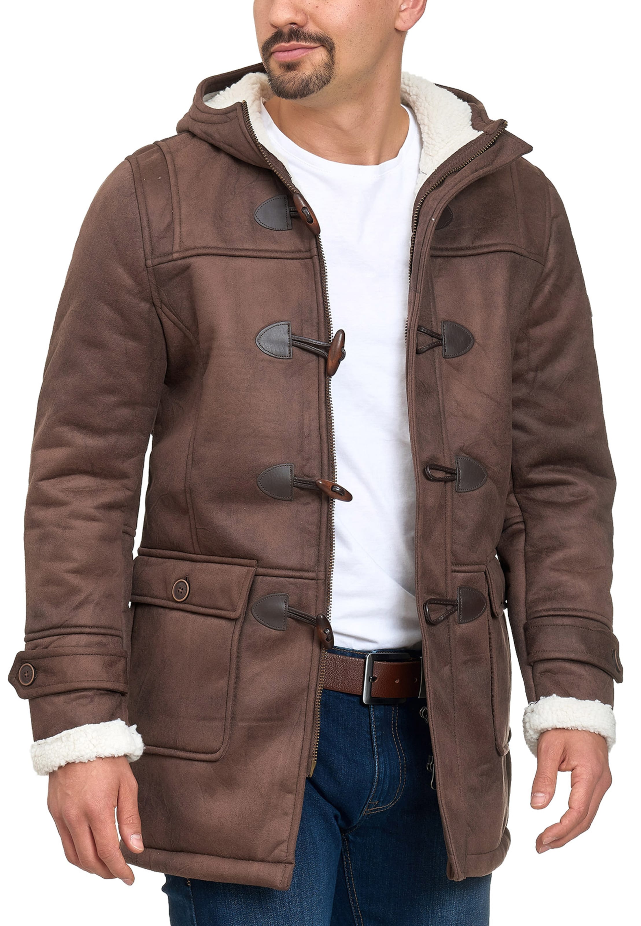 INDICODE JEANS Winterjas 'Calshot' in Bruin