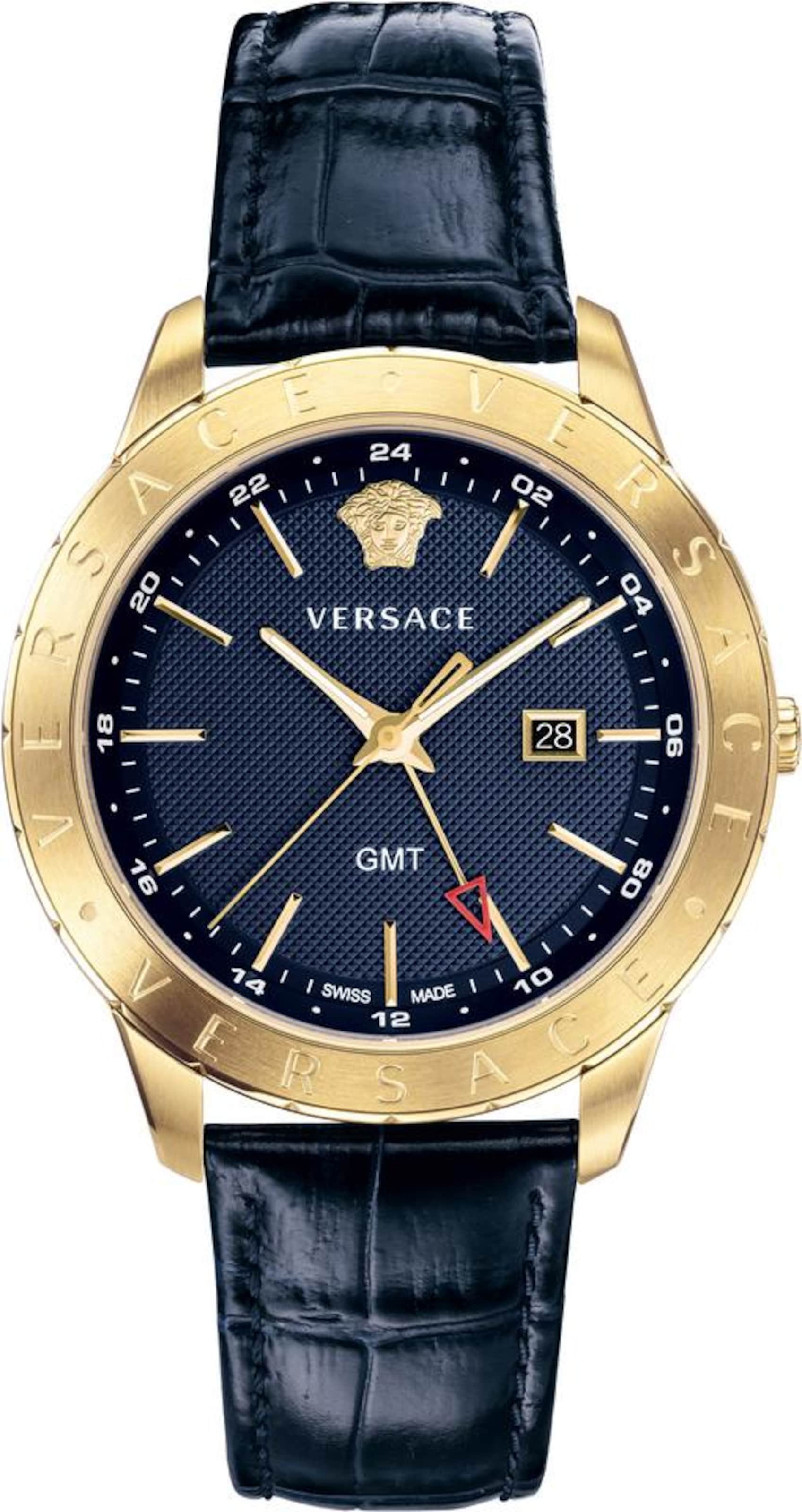 VERSACE Analoguhr 'Univers' in Blau: Vorderseite